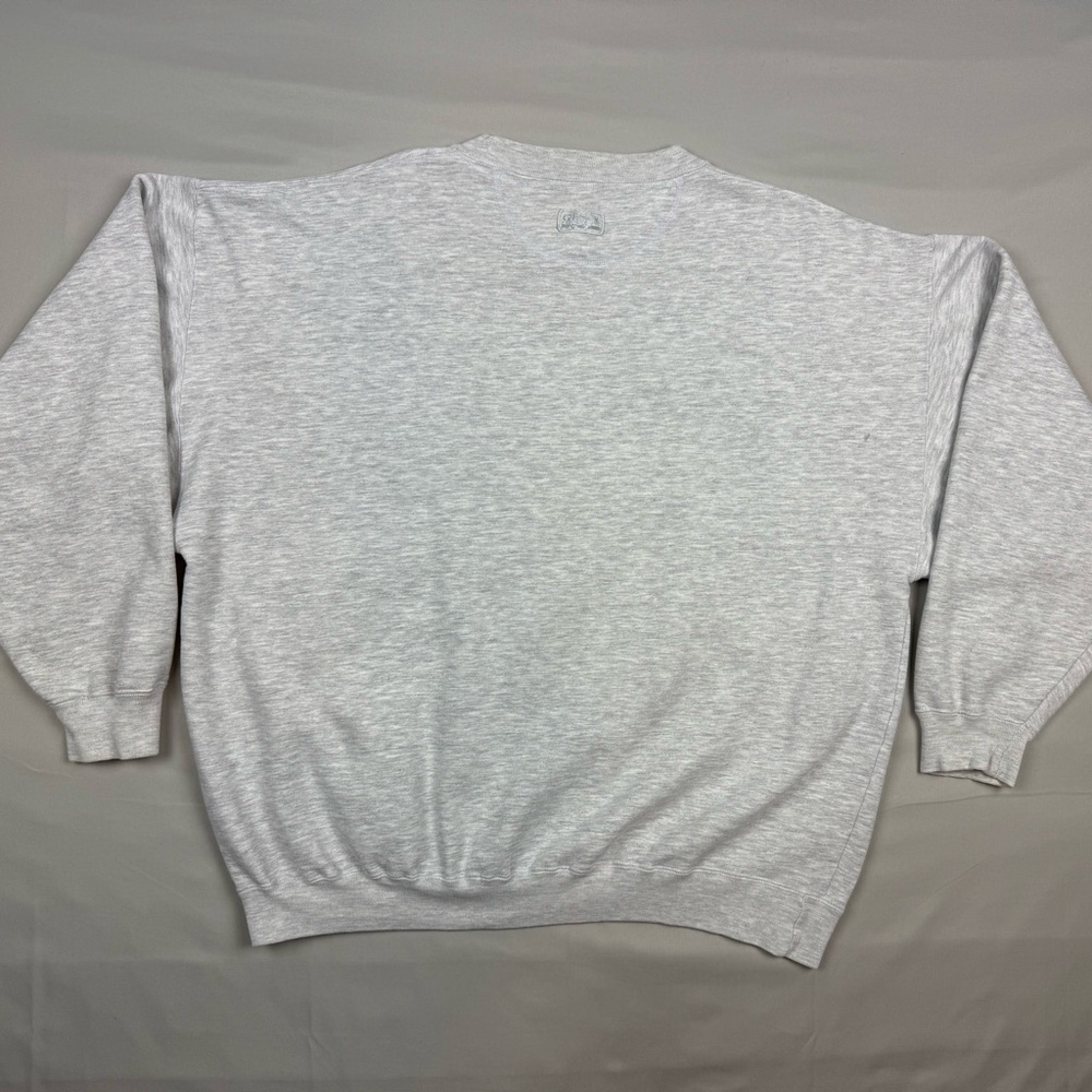 Vtg Michigan State Spartans Mens Crewneck Sweatshirt XL 90s Spell Out Grey B6 - Picture 2 of 10